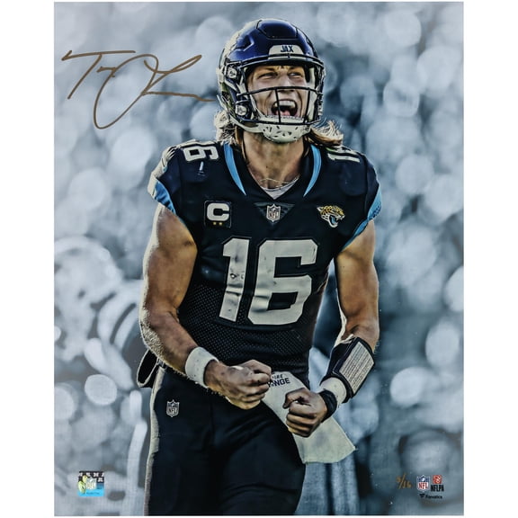 Trevor Lawrence Jacksonville Jaguars Autographed 16" x 20" Scream Photograph - Signed in Gold Ink - Limited Edition of 16 - Fanatics Authentic Certified