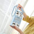 thumbnail image 5 of Bolso bandolera pequeño para mujer, cartera para teléfono móvil, bolso de mano de fresa con correa larga, azul Feliz Sencillez, 5 of 5