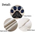 thumbnail image 3 of Happy Camper Throw Pillow Covers Cotton Linen Retro Wooden with Dog Paw Decorative Cushions Covers Pillow Case for Sofa Bed 18x18 Inch(Big Dog Paw), 3 of 4