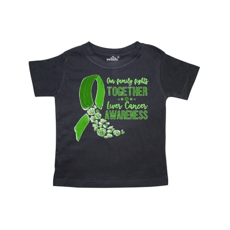 

Inktastic Our Family Fights Together Liver Cancer Awareness Gift Toddler Boy or Toddler Girl T-Shirt