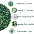 thumbnail image 2 of Yeuimy Round Topiary Ball Outdoor,11.02inch Artificial Boxwood Balls Topiary Balls,Uv Resistant & Fade Resistant Faux Bushes,Evergreen Spring Artificial Plants For Outdoor Indoor Front Porch Garden, 2 of 8