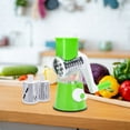 thumbnail image 3 of Manual Meat Grinder, 3-in-1 Vegetable Chopper, Hand Cranked Food Processor for Slicing Dicing Grating(Green), 3 of 6