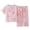 Multicolor-02, variant on Lopeceal Girls 2 Piece Homewear Outfit Printed Button Down Crew Neck Short Sleeve and Long pajama pants Soft Comfortable 6M-12Y