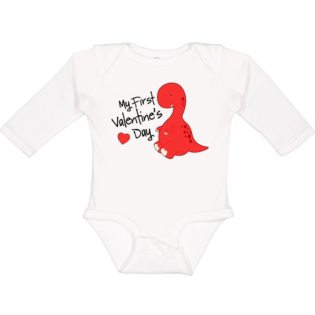 Inktastic My First Valentine's Day Boys or Girls Long Sleeve Baby Bodysuit