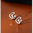 thumbnail image 4 of Solid 925 Sterling Silver Love Heart Hoop Earrings for Women Teens Heart Hoop Earrings Love Huggie, 4 of 14