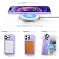thumbnail image 6 of for iPhone 12/12 Pro Case, [Compatible with Magsafe] Super Soft Silicone Translucent Phone Case Cover for iPhone 12 6.1 inch, Purple, 6 of 13