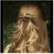 thumbnail image 2 of Accesorios minimalistas para el cabello dorados, pinza para el cabello de latón para mujeres y niñas (2 piezas, dorado, plateado), 2 of 5