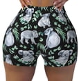 thumbnail image 2 of Picia Cartoon Koala Bear Printed Workout Shorts for Women Seamless Scrunch Butt Lifting High Waisted Yoga Gym Booty Running Moisture-wicking Short Pants-Small, 2 of 9