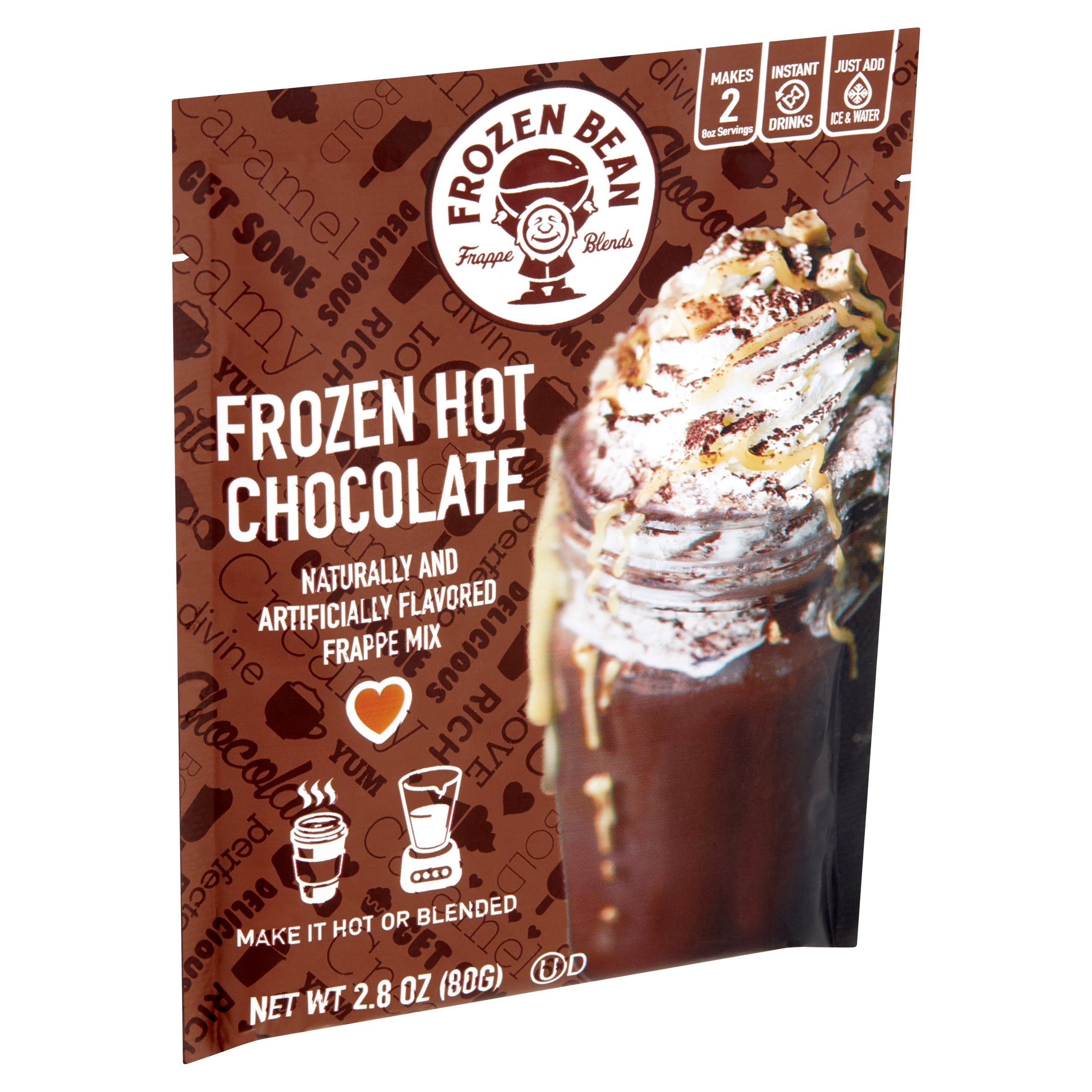 Frozen Bean Frozen Hot Chocolate Frappe mix, 2.8 oz. pack
