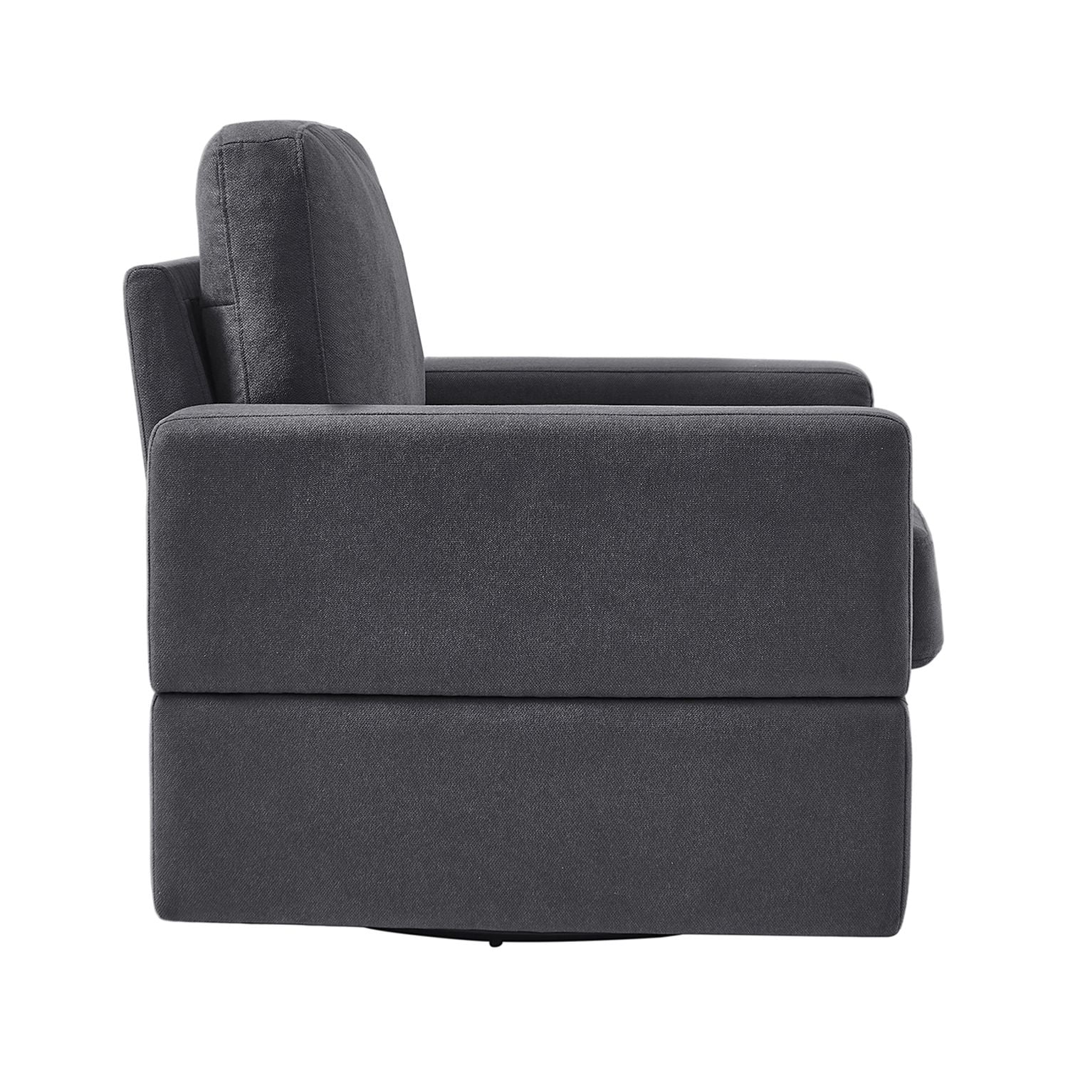Kadyn Upholstered Swivel Barrel Chair, Swivel Chairs for Living Room, Swivel Arm Chair for Bedroom, Grey