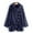 Dark Blue, variant on Tejiojio Jackets Clearance Women Casual Solid Turtleneck Big Pockets Cloak Coats Vintage Oversize Coats