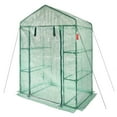 thumbnail image 4 of TYUIOP  Walk-in Green House,, Portable Greenhouse with Shelves, High Strength PE Cover with Roll-up Zipper Door and Steel Frame, Set Up in Minutes, for Planting and Storage, 4 of 11