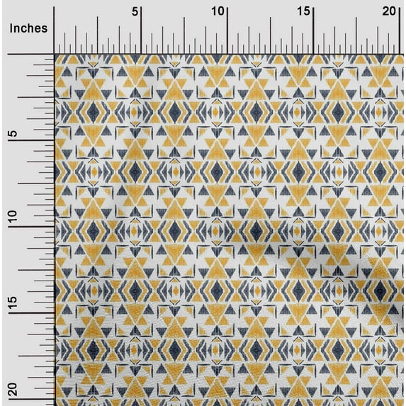 oneOone Viscose Jersey Fabric Triangle Ikat Printed Craft Fabric BTY 60 Inch Wide