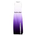 thumbnail image 5 of B91xZ Robes Décontractées Sans Manches pour Femmes Robe Longue Plissée à Nouer Col en V, Violet TTG, 5 of 5