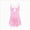 Pink, variant on Women Sexy Side Slits Lace-trimmed Lingerie Dress Chemise Sleepwear Mesh Sheer Nightgown with Thong (Hot Pink,XL)