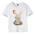 thumbnail image 1 of T-shirts pour Filles Enfants Imprimés, Hauts à Manches Courtes pour Filles, Col Rond, Vêtements d'Été pour Ados, Vêtements pour Petites Filles 5-6 Ans, 1 of 3