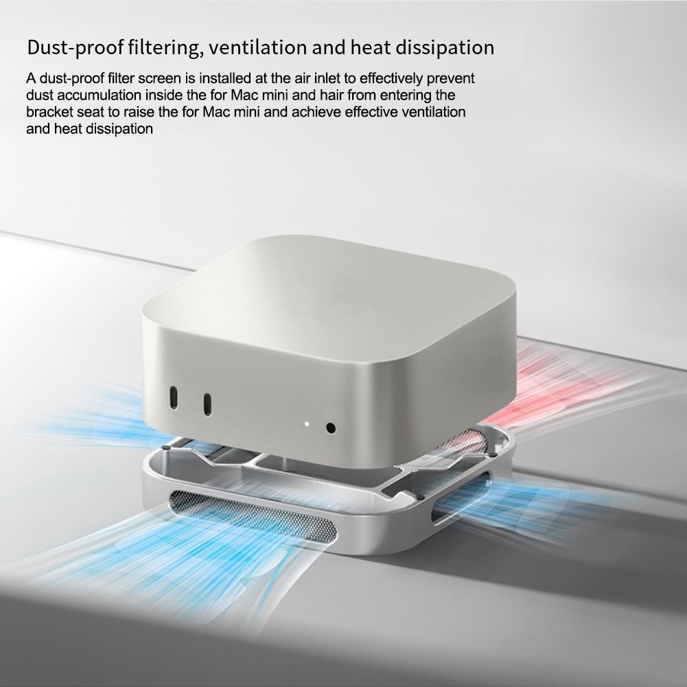 Dustproof Cooling Stand for Mac-Mini-M4: Enhanced Ventilation & Protection!