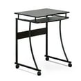 Furinno Besi Metal Frame Computer Desk with Keyboard Tray, Espresso ...