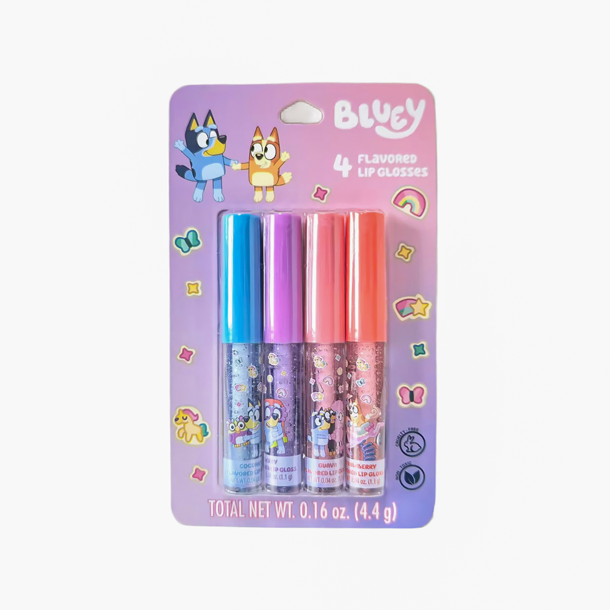 Bluey Lip Gloss Set, 4 Pack