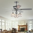 thumbnail image 4 of Warehouse of Tiffany Mavyn 5-Blade 52-inch Chrome Ceiling Fan with 3-Light Crystal Chandelier with Remote, 4 of 7