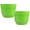 Bright Green, variant on Garden Elements Indoor/Outdoor Glazed Brushed Happy Plastic Planter, Large, Dark Purple, 15" (Pack of 2)
