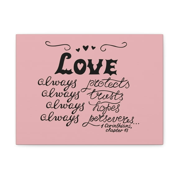 Scripture Walls Love Always Protects 1 Corinthians Chapter 13 Christian Wall Art Bible Verse Print Ready To Hang