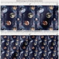 thumbnail image 2 of Soimoi Blue Cotton Voile Fabric Moon & Planet Galaxy Printed Craft Fabric by The Yard 58 Inch Wide, 2 of 7