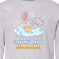 thumbnail image 4 of Inktastic Grandma's Ray Of Sunshine Cute Elephants Rainclouds and Sun Long Sleeve Youth T-Shirt, 4 of 5