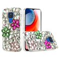 thumbnail image 5 of for Samsung Galaxy S21 FE /Fan Edition Bling Clear Crystal 3D Full Diamonds Luxury Sparkle Rhinestone Hybrid Protective Cover ,Xpm Phone Case [Pink/ Neon Green], 5 of 6