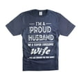 thumbnail image 4 of Proud Husband Of A Super Awesome Wife Shirt Husband Gifts Funny Husband Tee Gift From Wife (Large Military Green), 4 of 6