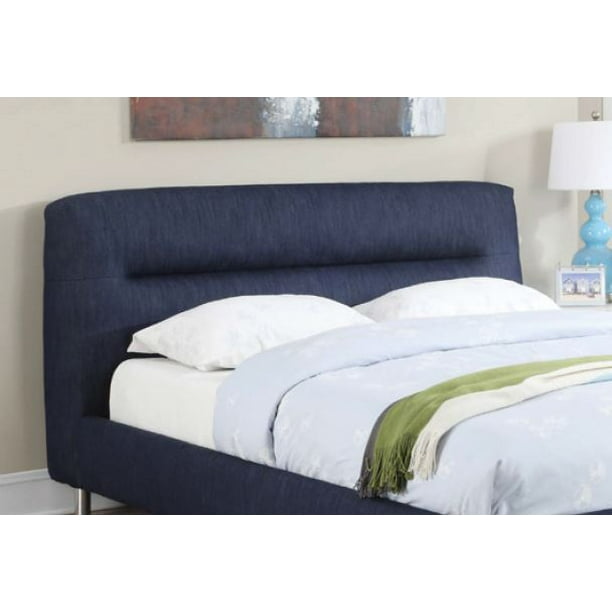 Adney Blue Denim Eastern King Bed Headboard and Footboard Component