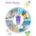 thumbnail image 3 of weVSwe Girls Rash Guard Swimsuit Rare Hem Cuffs Bathing Suit UPF 50+ Protection, 3 of 7