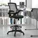 Photo 1 of **PARTS ONLY MISSING BACK REST AND SEAT**
Flash Furniture - Mid-Back Mesh Ergonomic Drafting Chair with Adjustable Foot Ring and Flip-Up Arms - Black