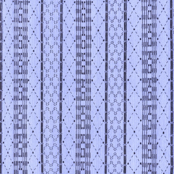 Ahgly Company Indoor Square Solid Blue Modern Area Rugs, 5' Square