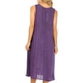 thumbnail image 2 of Sakkas Ilaria Women's Midi Sleeveless Casual Loose Flare Print Dress Caftan Pocket - TD42-803-Purple - One Size, 2 of 5