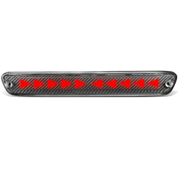 DNA Motoring 3BL-COLO04-3D-T4-LED-BK For 2004 to 2012 Chevy Colorado GMC Canyon Isuzu I-Series Sequential LED Triangle Style Signal Tail Center 3rd Third Brake Light