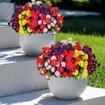 thumbnail image 3 of Artificiales Flores para Exteriores, 14 Paquetes de Flores Artificiales de Eucalipto para Macetero, Gloria Matutina Falsa para Decoración Del Hogar/porche/jardín, 3 of 6