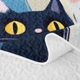 thumbnail image 5 of Manfei Abstract Cartoon Cat Quilt Full, Vivid Kitten Full Bedspread Sets, Multicolor, 3pcs, 1 Coverlet and 2 Pillowcases, 5 of 7