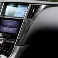 thumbnail image 2 of Car Center Console Panel Both Side Frame Trim Cover Sticker F Style Bezel Strip Carbon Fiber For Infiniti Q50 Q60 2014-2019, 2 of 3