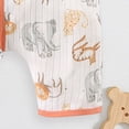 thumbnail image 6 of KPOPLK Baby Boy Outfit Clothes Newborn Romper One Piece Fashion Embroidery Striped Collared Bodysuit Infant Clothes(9-12 Months,Orange), 6 of 8