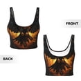 thumbnail image 5 of Fotbe Cool Black Eagle Pattern Womens' Sports Bra Longline Wirefree Padded with Medium Support Sports Moisture-Wicking Workou Vest,Tank Top-XX-Large, 5 of 7