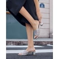 thumbnail image 3 of Mules Slide Sandals Coutgo Mesh con tacón grueso para mujer, 3 of 6
