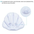 thumbnail image 4 of Uxcell Inflatable Bath Pillow with Suction Cups, Terry Cloth Covered Neck Support, White 2 Pack, 4 of 6