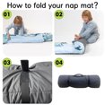thumbnail image 5 of KAINSY Personalized Ocean Adventure Toddler Nap Mat - Custom Name Slumber Bag with Sea Turtles and Stingrays, Soft and Cozy Sleeping Bag for Kids, Perfect for Preschool, and Marine-Themed Naptime Fun, 5 of 8