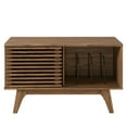 thumbnail image 6 of Modway Render Wood & Vinyl Record Display Stand with Sliding Door in Walnut, 6 of 9