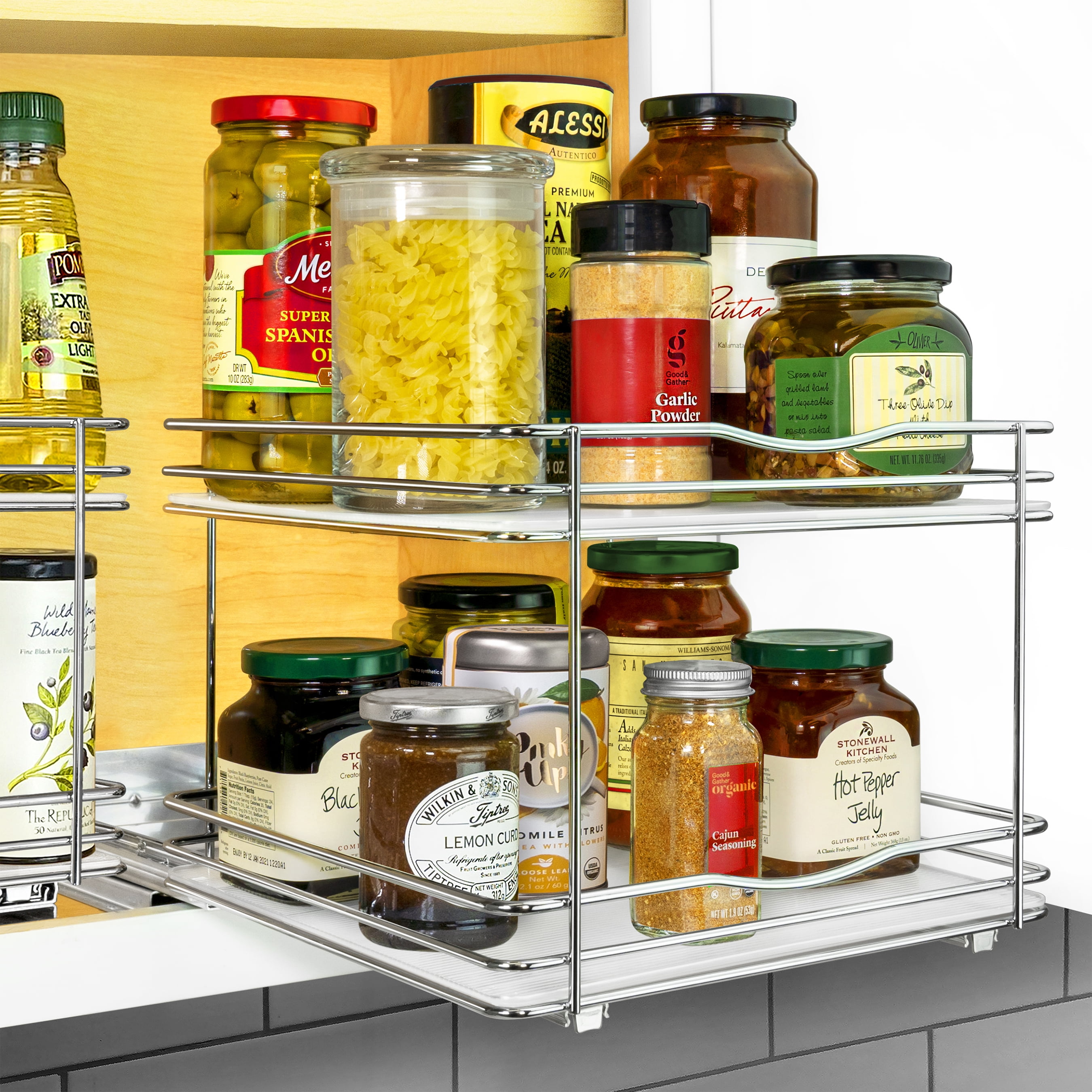 d'Avallon Pull Out Spice Rack Organizer for Cabinet - Slide Out Rack -  Sliding Spice Organizer Shelf - Seasoning Spice Organizer for Kitchen  Cabinet 