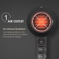 thumbnail image 5 of Ionic Hair Dryer with Diffuser & Comb - Lightweight Quiet Infrared Blow Dryer for Fast Drying, 5 of 8