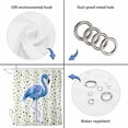 thumbnail image 5 of Blue Flamingo Bathroom Shower Curtains with 12 Hooks Waterproof Shower Curtain for Stalls and Bathtubs Sage Green Polka Dots Tropical Modern Art Decorative Bathroom Privacy Curtain 72x96 Inches, 5 of 9