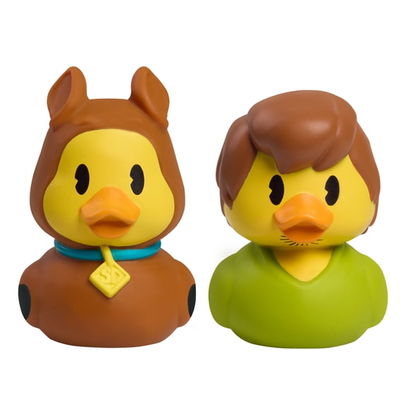 Duckalooz Character Duck Toy Figures 2-Pack, Scooby Doo and Shaggy, Collectible Ducks for Play and Display, Novelty Gift Toy Set Kids Ages 2