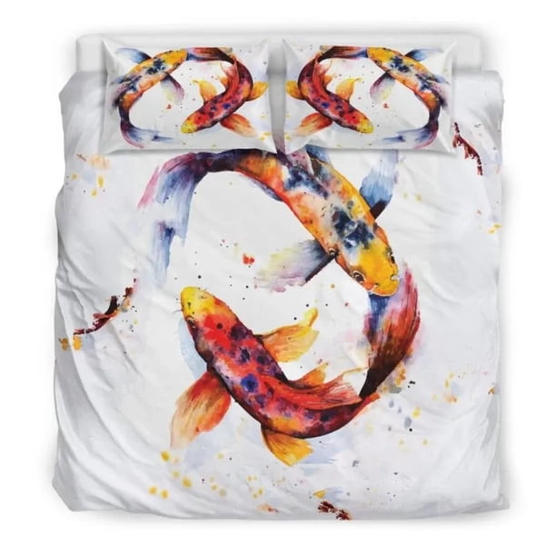 El Juego de Cama Koi Japonés de Colores Rlt8